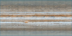 карта Юпитера в цилиндрической проекции